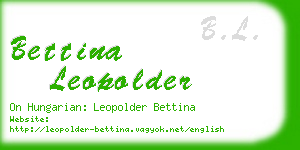 bettina leopolder business card